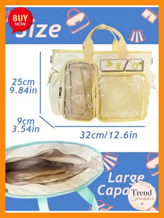 Ita Bag Crossbody Backpack Clear Display Window Oxford Cloth Anime Kawaii Purse main image 6